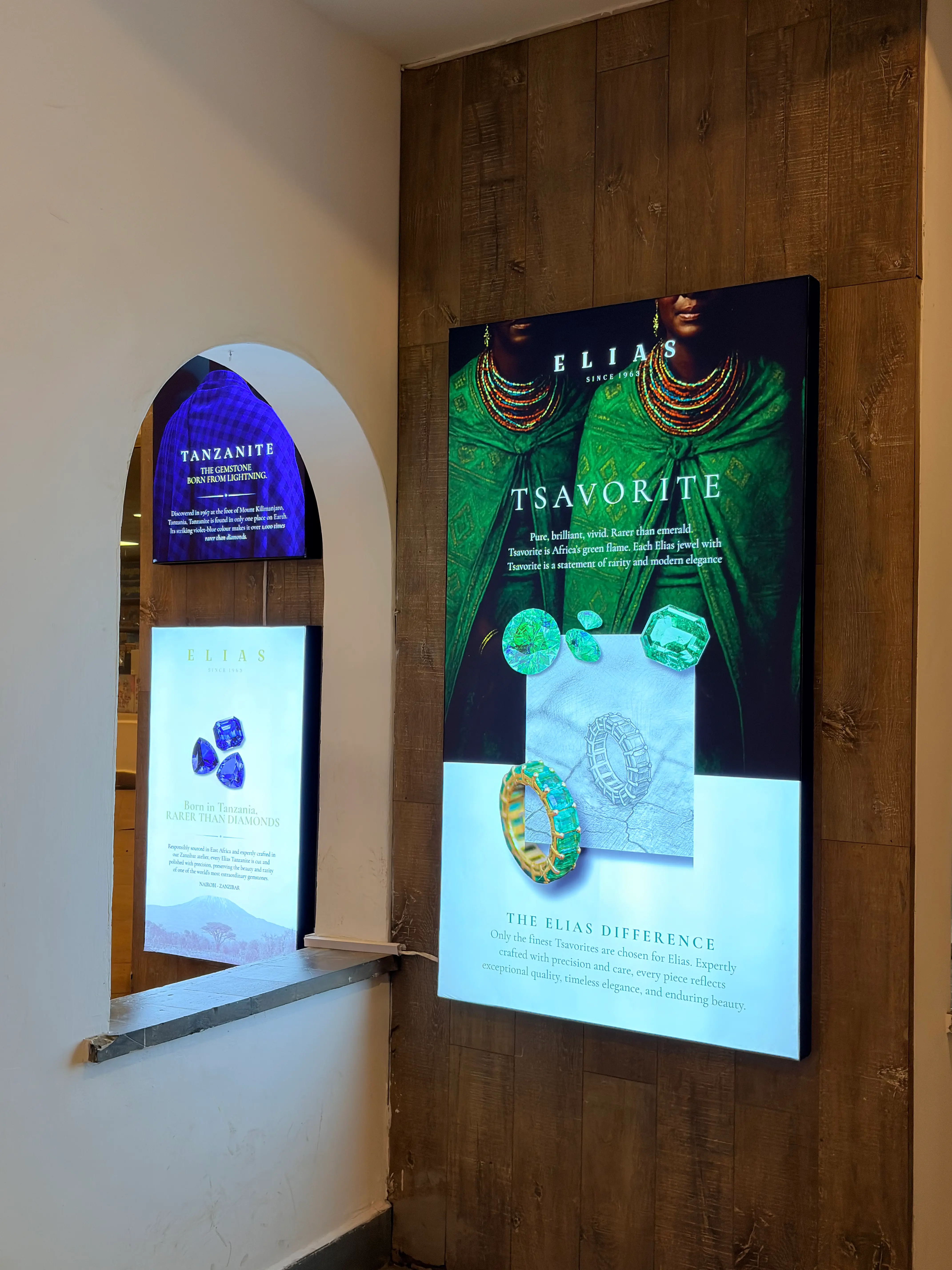 Elias Jewellers (Village Market) — In-Store Showcase & Wall Branding