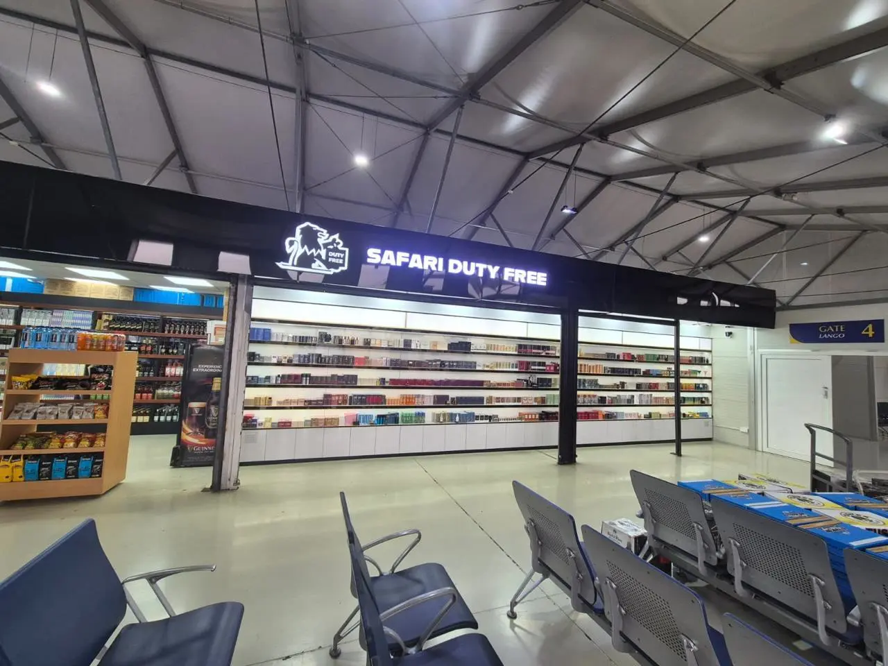 Safari Duty Free (JKIA) — Storefront & Wayfinding Signage